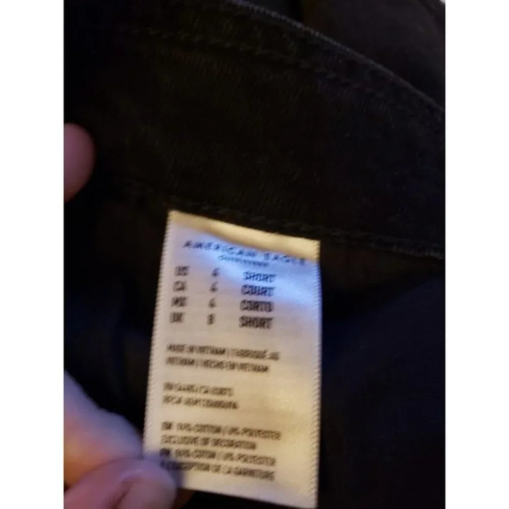 American Eagle Black Denim Button Down Skirt - Picture 4 of 4